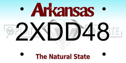 2XDD48 Arkansas License Plate