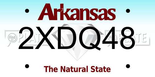 2XDQ48 Arkansas License Plate