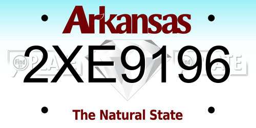 2XE9196 Arkansas License Plate