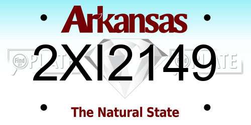 2XI2149 Arkansas License Plate