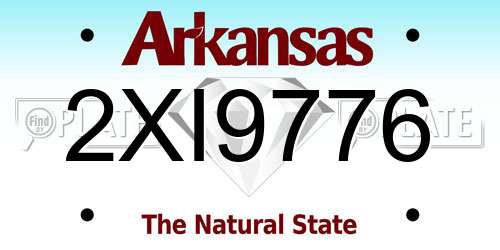 2XI9776 Arkansas License Plate