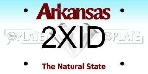 2XID Arkansas License Plate