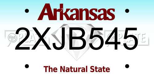 2XJB545 Arkansas License Plate