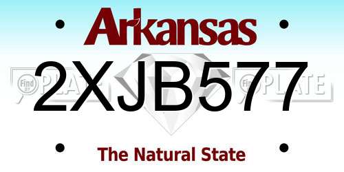 2XJB577 Arkansas License Plate
