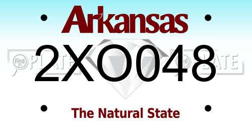2XO048 Arkansas License Plate