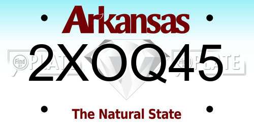 2XOQ45 Arkansas License Plate