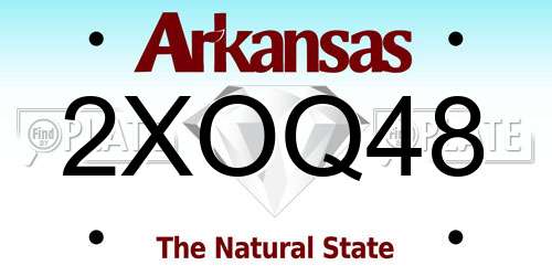 2XOQ48 Arkansas License Plate