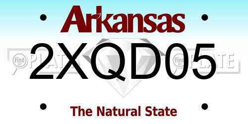 2XQD05 Arkansas License Plate