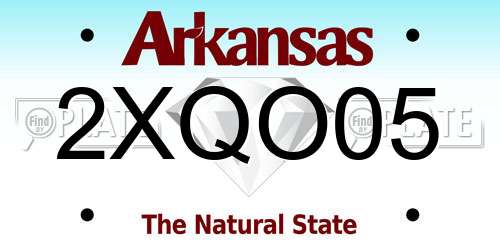 2XQO05 Arkansas License Plate