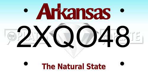 2XQO48 Arkansas License Plate