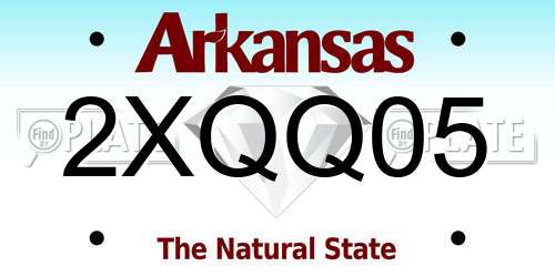 2XQQ05 Arkansas License Plate