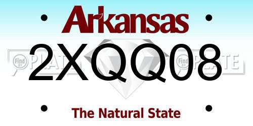 2XQQ08 Arkansas License Plate