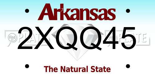 2XQQ45 Arkansas License Plate