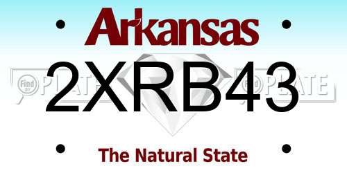 2XRB43 Arkansas License Plate