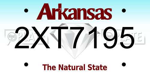 2XT7195 Arkansas License Plate
