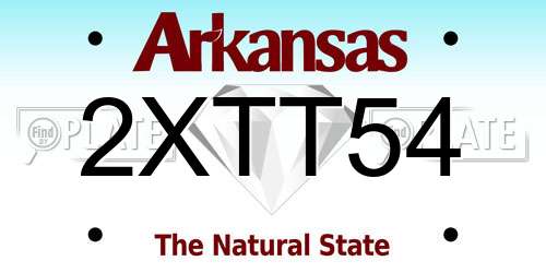 2XTT54 Arkansas License Plate