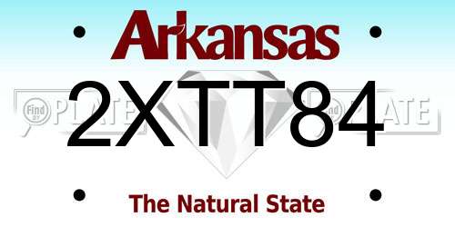 2XTT84 Arkansas License Plate