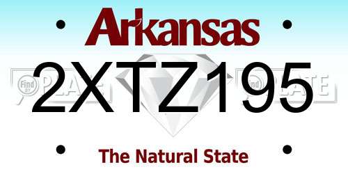 2XTZ195 Arkansas License Plate