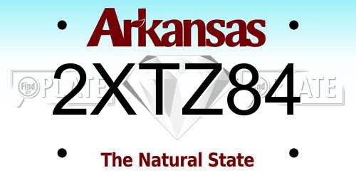 2XTZ84 Arkansas License Plate