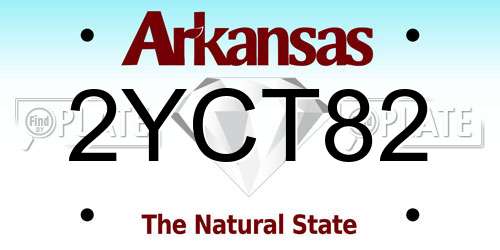 2YCT82 Arkansas License Plate