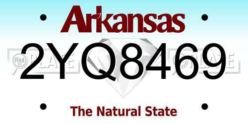 2YQ8469 Arkansas License Plate