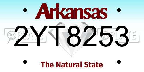 2YT8253 Arkansas License Plate