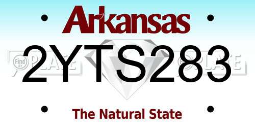 2YTS283 Arkansas License Plate