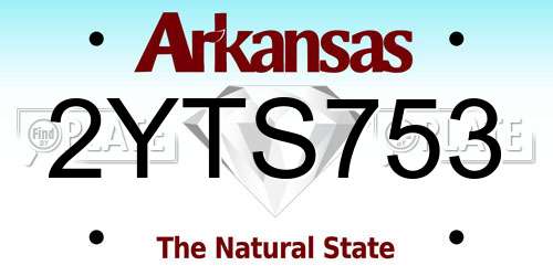 2YTS753 Arkansas License Plate