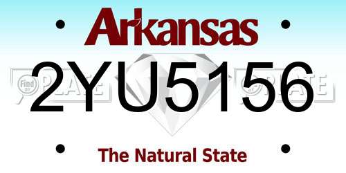 2YU5156 Arkansas License Plate