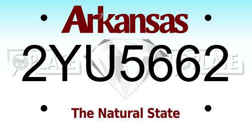 2YU5662 Arkansas License Plate