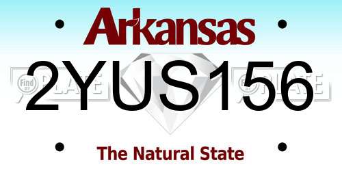 2YUS156 Arkansas License Plate