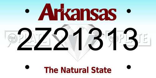 2Z21313 Arkansas License Plate