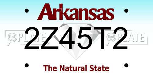 2Z45T2 Arkansas License Plate