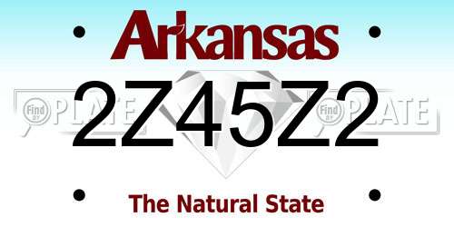 2Z45Z2 Arkansas License Plate
