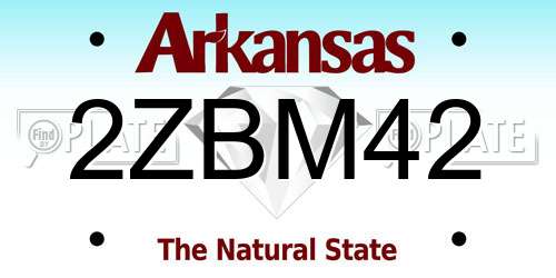 2ZBM42 Arkansas License Plate