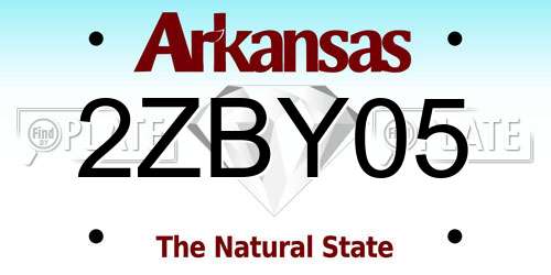 2ZBY05 Arkansas License Plate