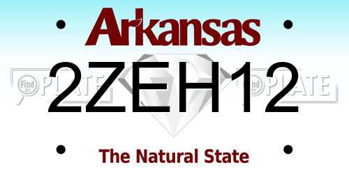 2ZEH12 Arkansas License Plate