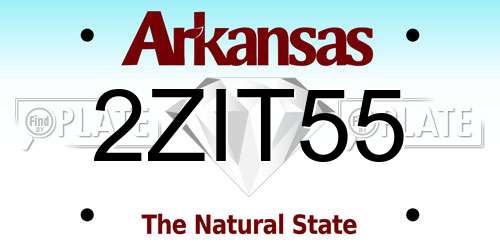 2ZIT55 Arkansas License Plate