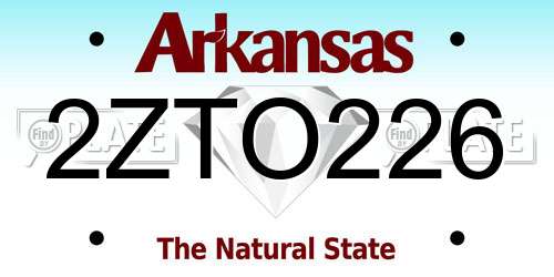 2ZTO226 Arkansas License Plate