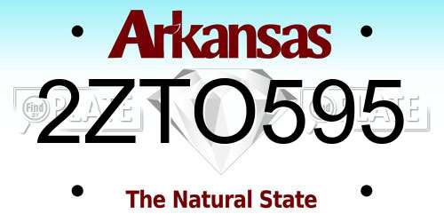 2ZTO595 Arkansas License Plate