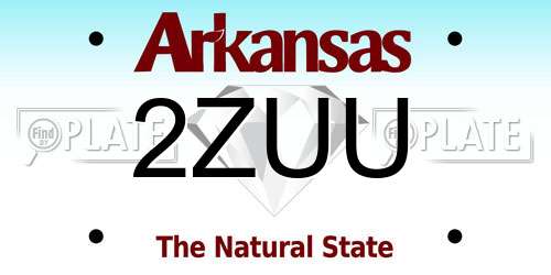 2ZUU Arkansas License Plate