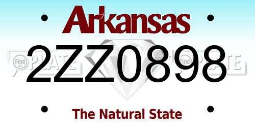 2ZZ0898 Arkansas License Plate