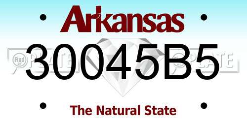 30045B5 Arkansas License Plate