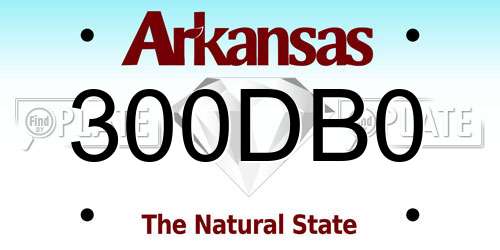 300DB0 Arkansas License Plate