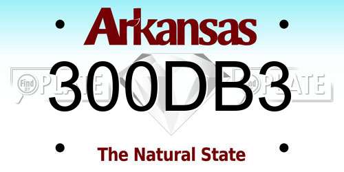 300DB3 Arkansas License Plate