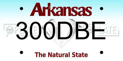 300DBE Arkansas License Plate