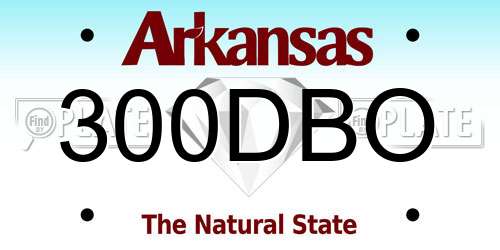 300DBO Arkansas License Plate