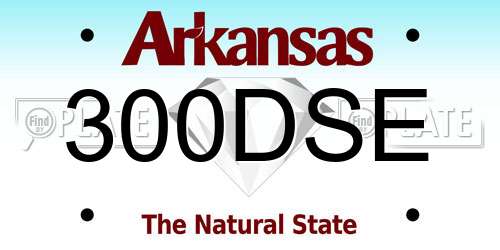 300DSE Arkansas License Plate