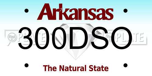 300DSO Arkansas License Plate