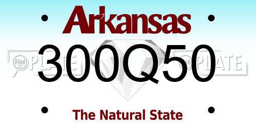300Q50 Arkansas License Plate